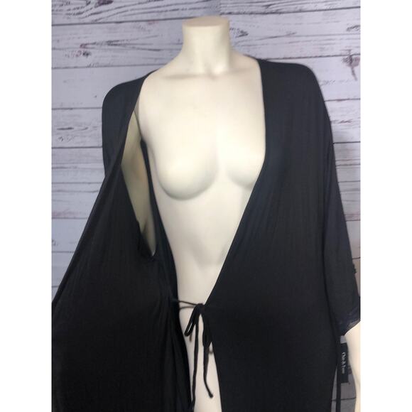 NWT Clair de Lune bathrobe with mesh & Crochet trim size XL - Picture 7 of 12